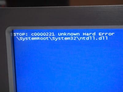 ntdll.dll синий экран